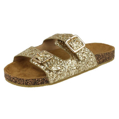 Girls Spot On Glitter Sandals