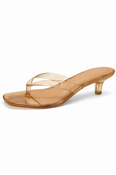 Ladies Spot On Toepost Heeled Sandals F00502