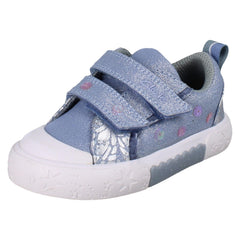 Girls Clarks Canvas Foxing Trim