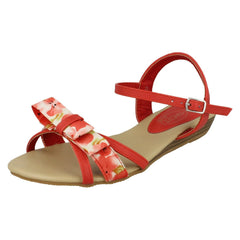 Girls Spot On Summer Bow Front Sandals