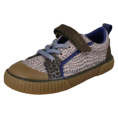 Boys Clarks Canvas Foxing Flare