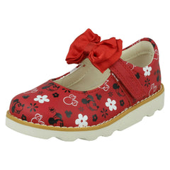 Girls Clarks Minnie Mouse Design Shoes Crown Bow
