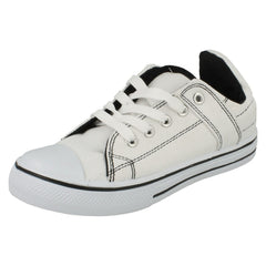 Girls Spot On Flat Lace Up Shoes X0006