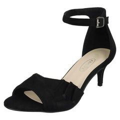Ladies Spot On Casual Mid Heel Sandal