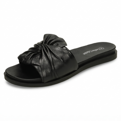 Ladies Leather Collection Twisted Vamp Mules F00203