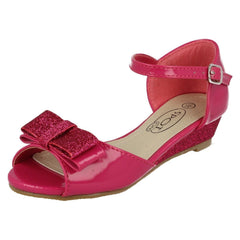 Girls Spot On Glitter Open Toe Sandals