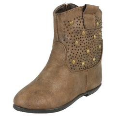 Girls Spot On Flat Ankle Boots