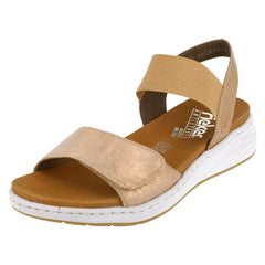 Ladies Rieker Wedge Heeled Strappy Sandals 64300