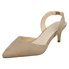 Ladies Spot On Pointed Kitten Heel