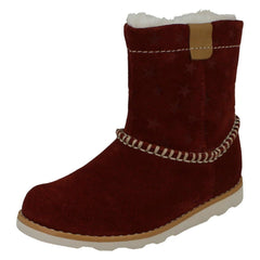 Girls Clarks Casual Warmlined Boots Crown Piper