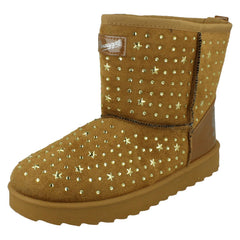 Girls Pineapple Boots With Star Detailing H4200