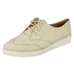 Ladies Spot On Lace Up Brogues