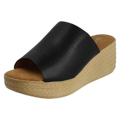 Ladies Savannah Platform Sliders F00478
