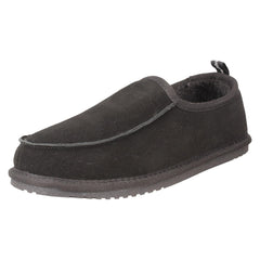 Mens Hush Puppies Suede Leather Faux Fur Cosy Loungewear Slippers Charles