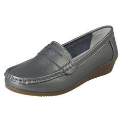 Ladies Down To Earth Leather Loafers F90064