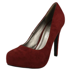 Ladies Spot On High Heel Platform Court Shoes