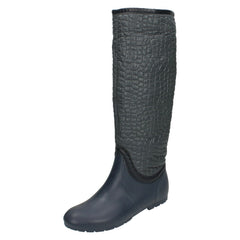 Ladies Spot On Crocodile Style Wellington Boots