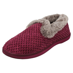 Ladies Padders Textured Trimmed Full Slippers Misha