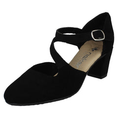 Ladies Rieker Buckle Fastening High Heeled Shoes 41080