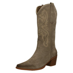 Ladies Spot On Cuban Heel Cowboy Boots  F51249