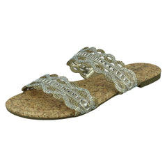 Ladies Savannah Diamante Open Toe Sandals F12000