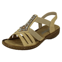 Ladies Rieker Slip On Casual Sandals 60803