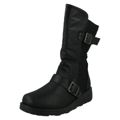 Ladies Spot On Extra Wide Ankle Boots F4475
