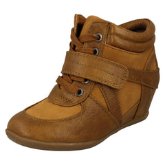 Girls Cutie Mid Wedge Ankle Boots H5013