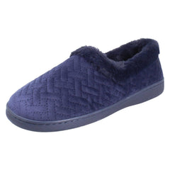 Ladies Clarks Wide Fitting Woven Quilted Slippers Twyla Star