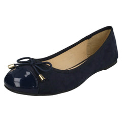 Ladies Spot On Bow Ballerina Shoes