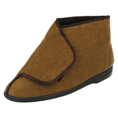Mens Balmoral Hook & Loop Lounge Slipper Boots