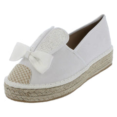 Ladies Spot On Bunny Ears Canvas Shoes F9982