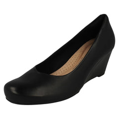 Ladies Clarks Wedge Heeled Court Shoes Flores Tulip