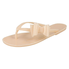 Ladies Spot On Flat Jelly Toe Post Sandal
