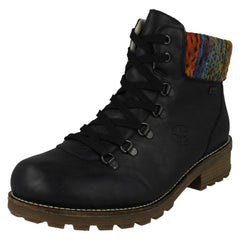 Ladies Rieker Knitted Cuff Rieker-Tex Warmlined Ankle Boots Z0445