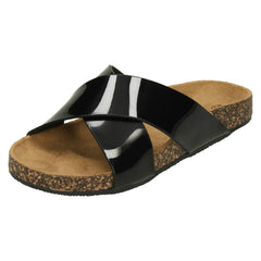 Girls Spot On Hi-Shine Mules