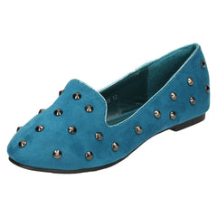 Girls Cutie Studded Loafer Flat Shoes