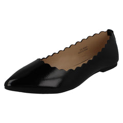 Ladies Spot On Flat Pointed Toe Ballerinas F80458
