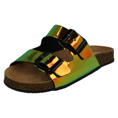 Girls Spot On Summer Hologram Mules