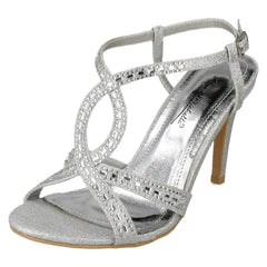 Ladies Anne Michelle Jewelled Strappy Sandals