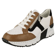 Ladies Sneakers By Rieker Wedge Heeled Trainers N6303