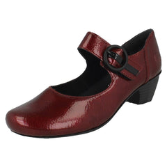 Ladies Rieker Buckle Detailed Hook and Loop Smart Heels 41756
