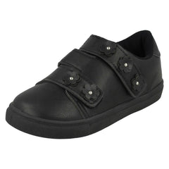 Girls Spot On Flower Strap Pumps