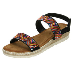 Ladies Savannah Coloured Studded Sandals