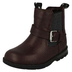 Girls Clarks Buckle Detailed Heeled Ankle Boots Dabi River T
