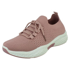 Ladies Spot On Lace Up Trainers F7200