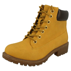 Ladies Spot On Lace Up Boots