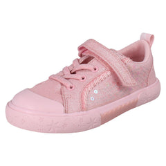 Girls Clarks Canvas Foxing Gleam