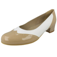 Ladies Da Bella Slip On Block Heel Court Shoes - Jules