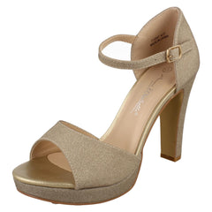 Ladies Anne Michelle High Heel Platform Mule Sandal F12047
